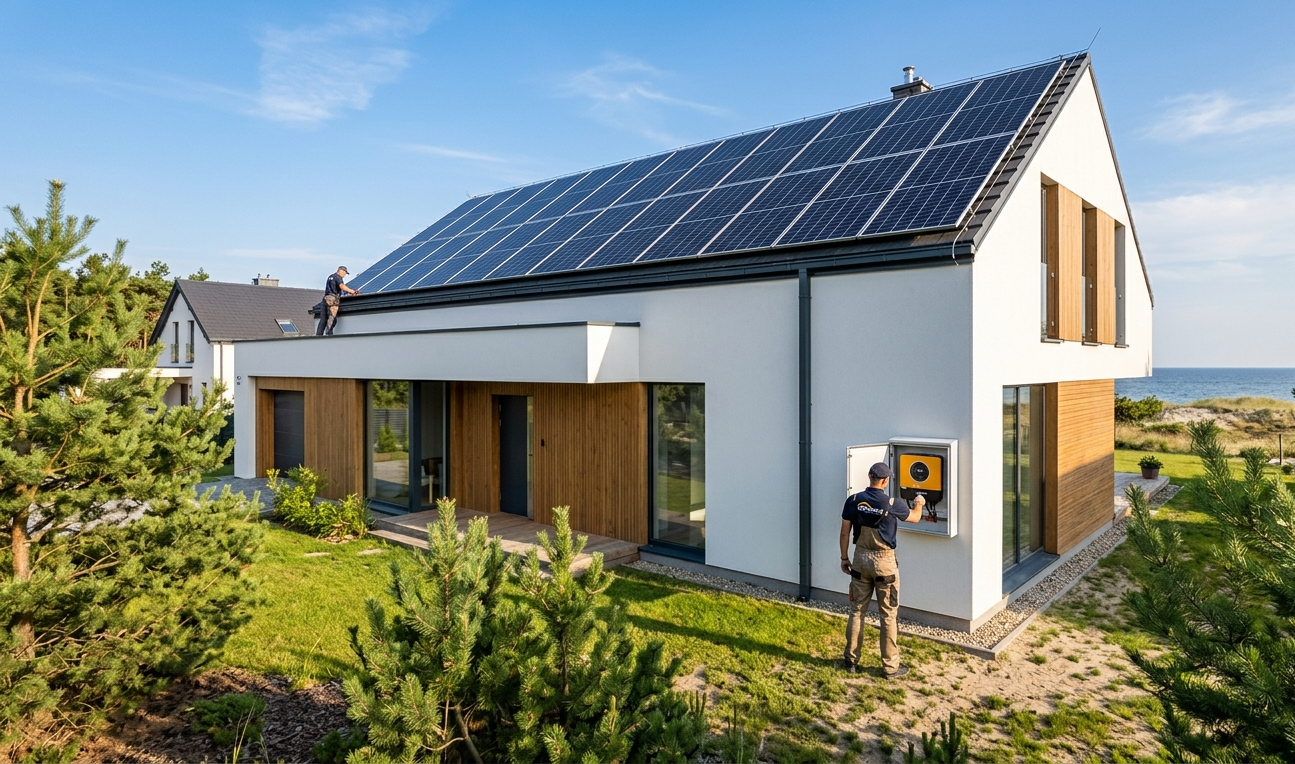 instalacje elektryczne i fotowoltaika dla domu jednorodzinnego Gdynia Trójmiasto